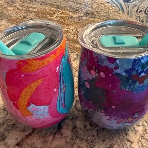 Swig Life Marbled Insulated Stemless Tumblers - Colorful Set of 2